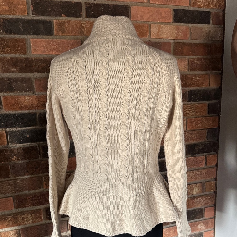 ANTONIO MELANI Cream Zip‎ Up Sweater - Picture 5 of 5